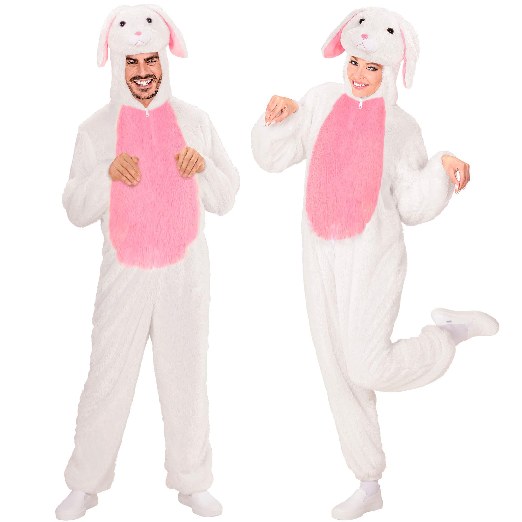 W WIDMANN MILANO Party Fashion - Costume lapin, combinaison avec masque à capuche, costume animal, lapin