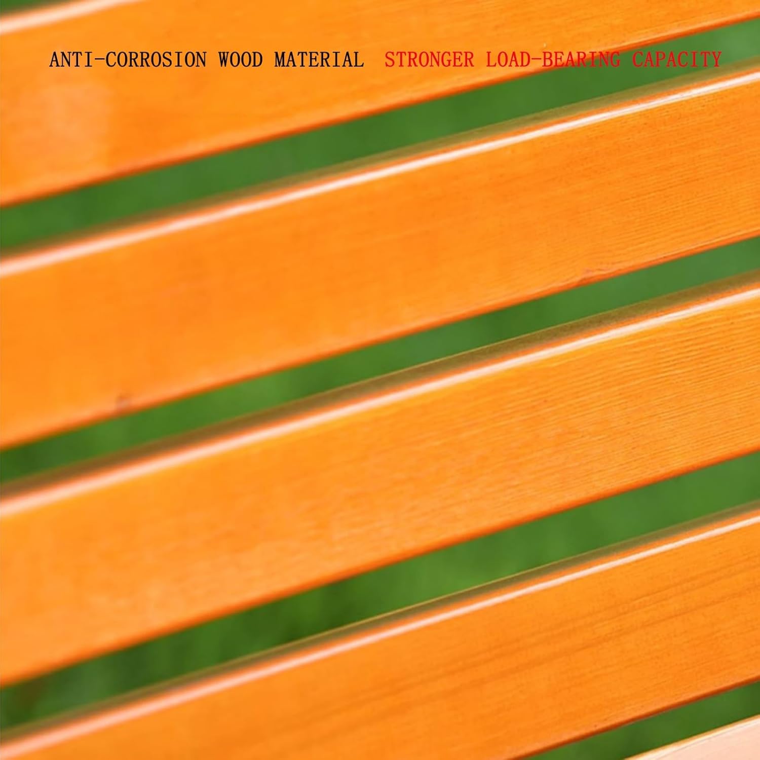 Weatherproof Solid Wood Park Bench with Backrest, Anticorrosive Outdoor Double Chair for Garden, Leisure, and Patio (120x58cm)