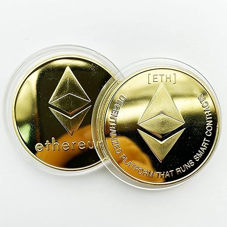 Quikprof Zinc Alloy ETH Etherium Coin, 40mm, 1 Pc? (Gold)