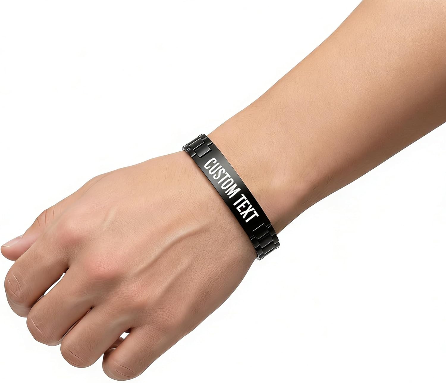 Bible Verse Bracelets Inspirational Christian Wristbands Gifts to Son Men DAD Father Husband Boyfriend Encouragement Jewelry Adjustable Stainless Steel Bracelet