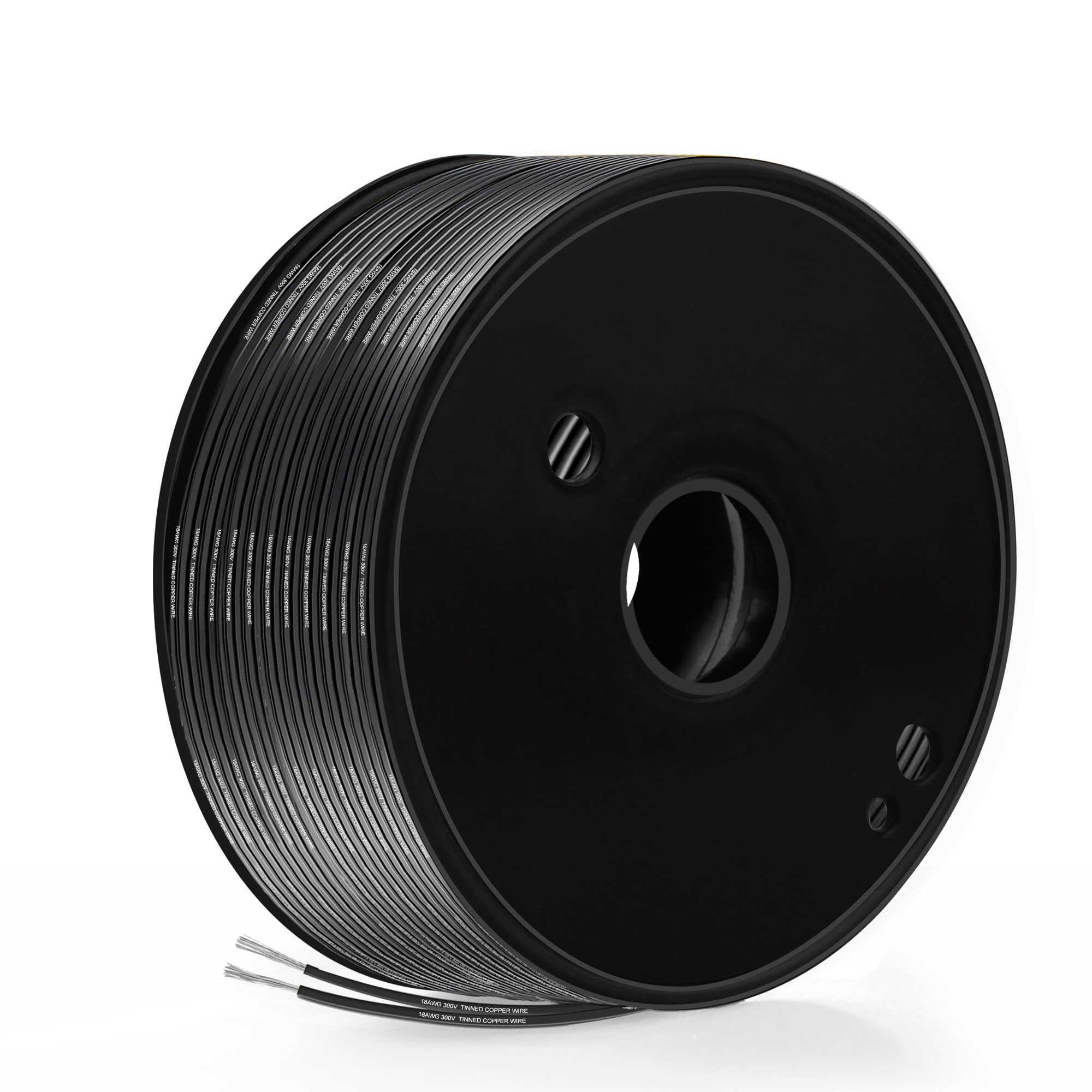 18 Gauge Wire, THUN-CT 18 AWG Flat Ribbon Wire 160.04FT/50M,2 Core, Tinned Copper, PVC Insulated, 300V, -20℃ to 80℃, For Low Voltage Power, Signal, DIY, LED, Automotive — image 1