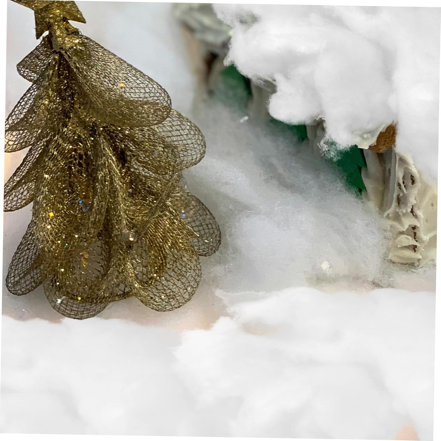 Cabilock 2bags Christmas Artificial Snow Flakes Decorations Fluffy Cotton Winter Wonderland Prop