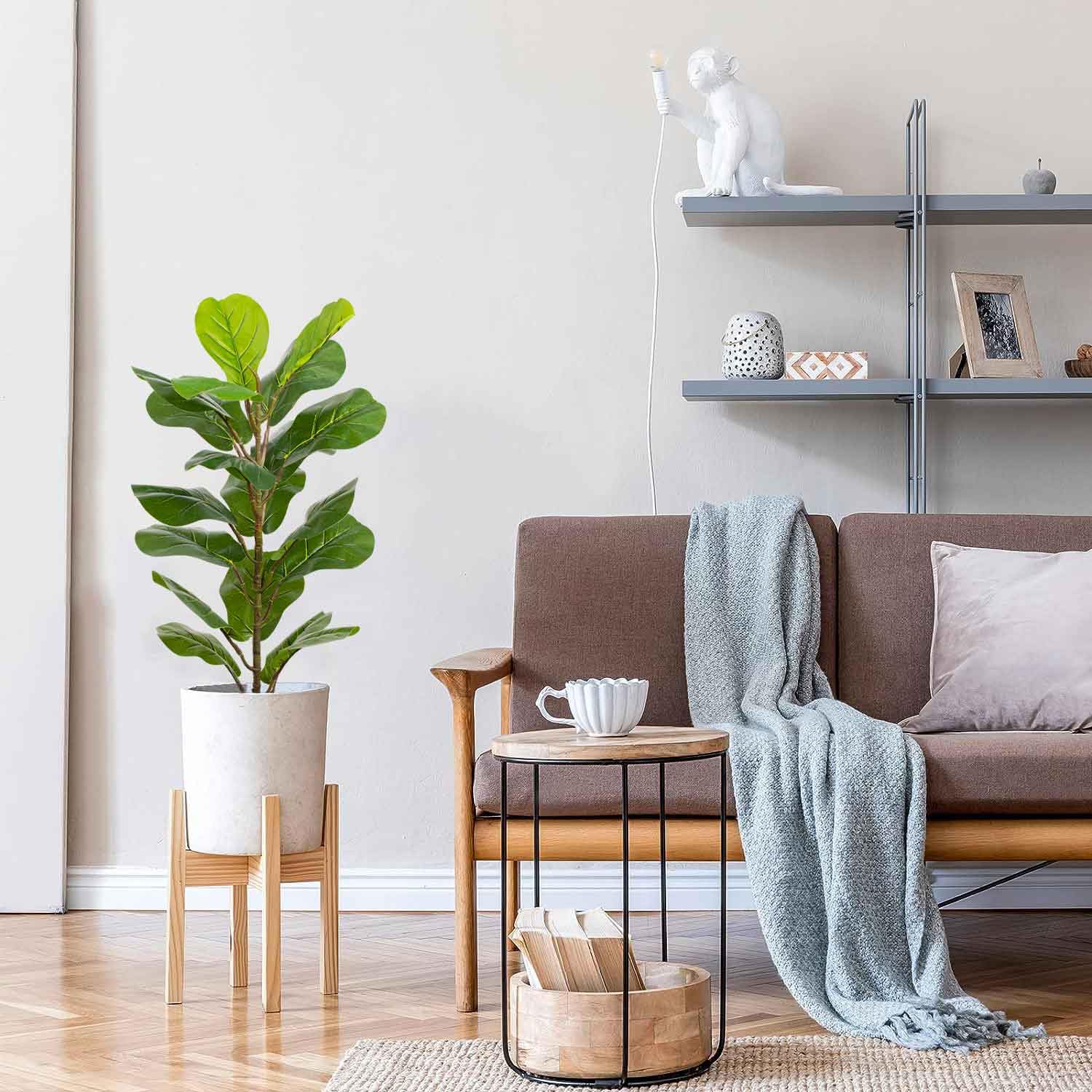 Aveyas 30 inch Artificial Ficus lyrata Fiddle Leaf Fig Tree for Home