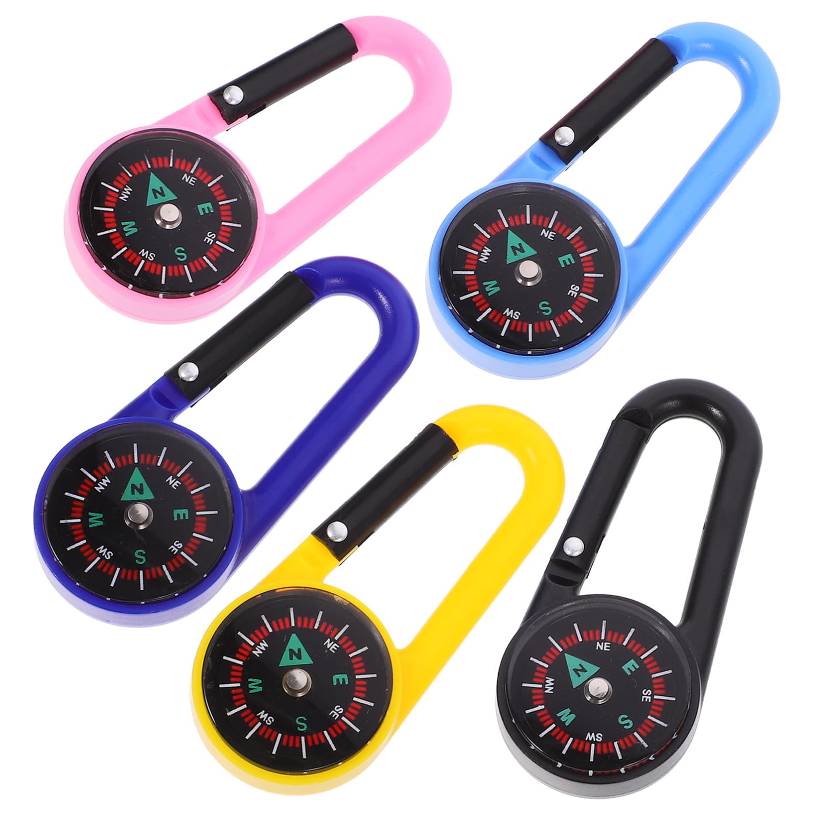 50 Pcs Boussole Extérieure Porte-Clés Porte-Clés Accessoires Boussole Survie Randonnée Fournitures Camping Fourniture Extérieur Accessoire Randonnée Petite Boussole Mousqueton