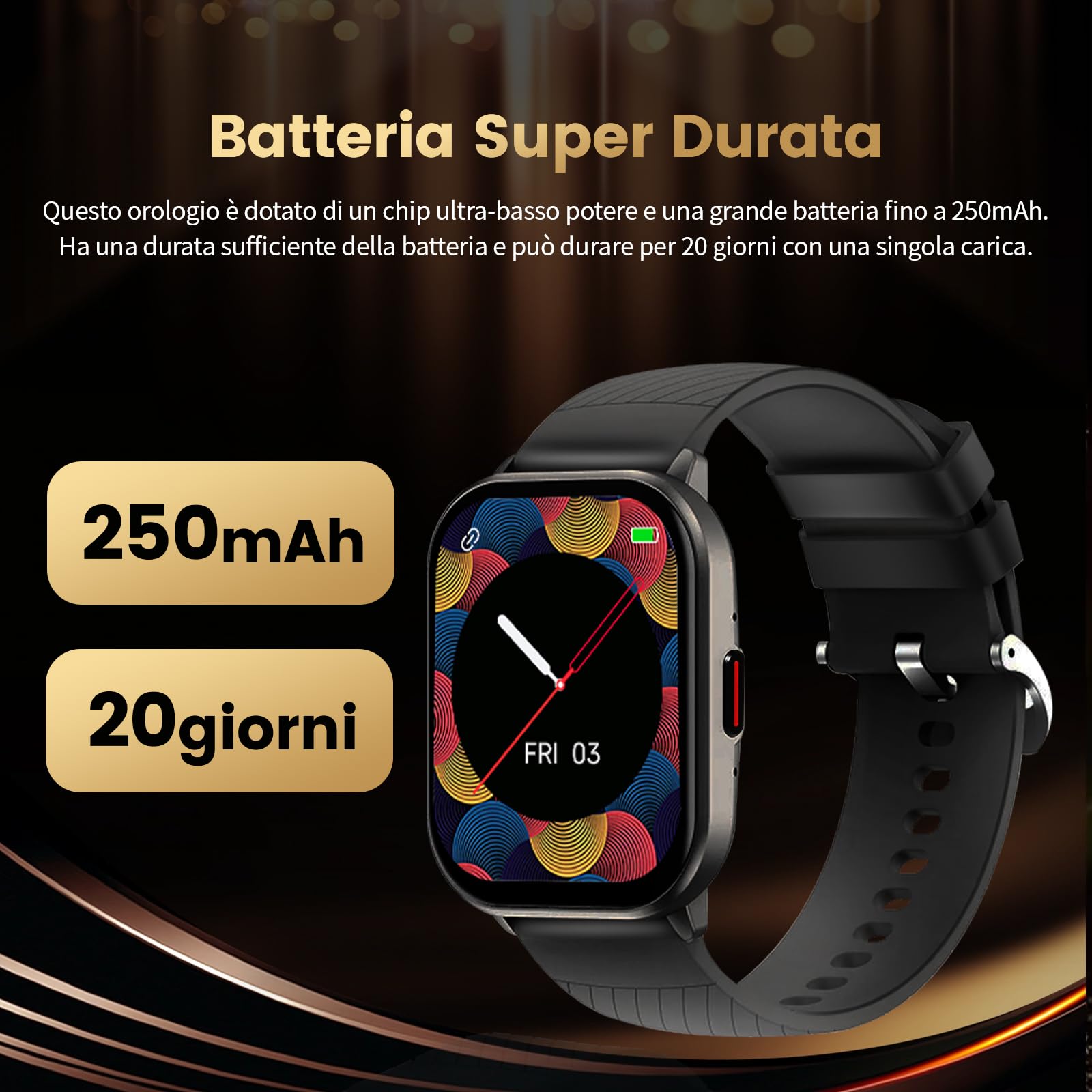 NARCID SpO2 - Orologio da polso da donna, da uomo, 2,01 HD, con