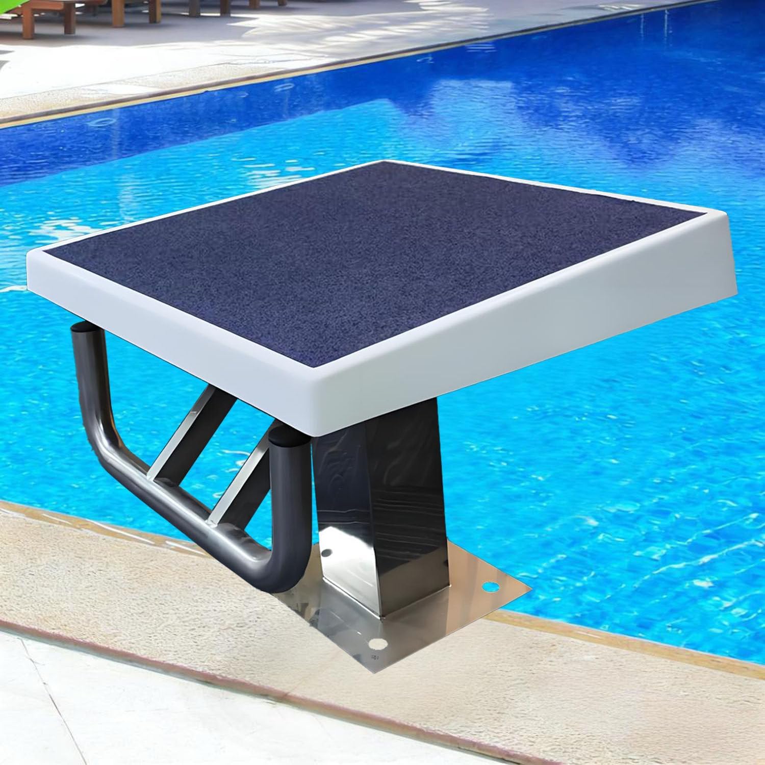 15° Inclined One Step Diving Starting Block,Swimming Competition Jumping Platform,with Anti Slip Rubber Face,Diving Boards for Inground Pools B