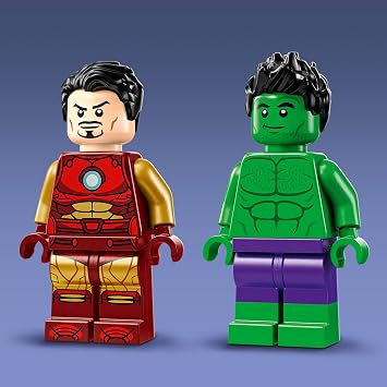 LEGO | Marvel Motorcycle Iron Man and Hulk 76287-4 Years Old and Over Creative Toy Making Set Featuring Avengers Minifigures for Superhero Lovers (68 Pieces)