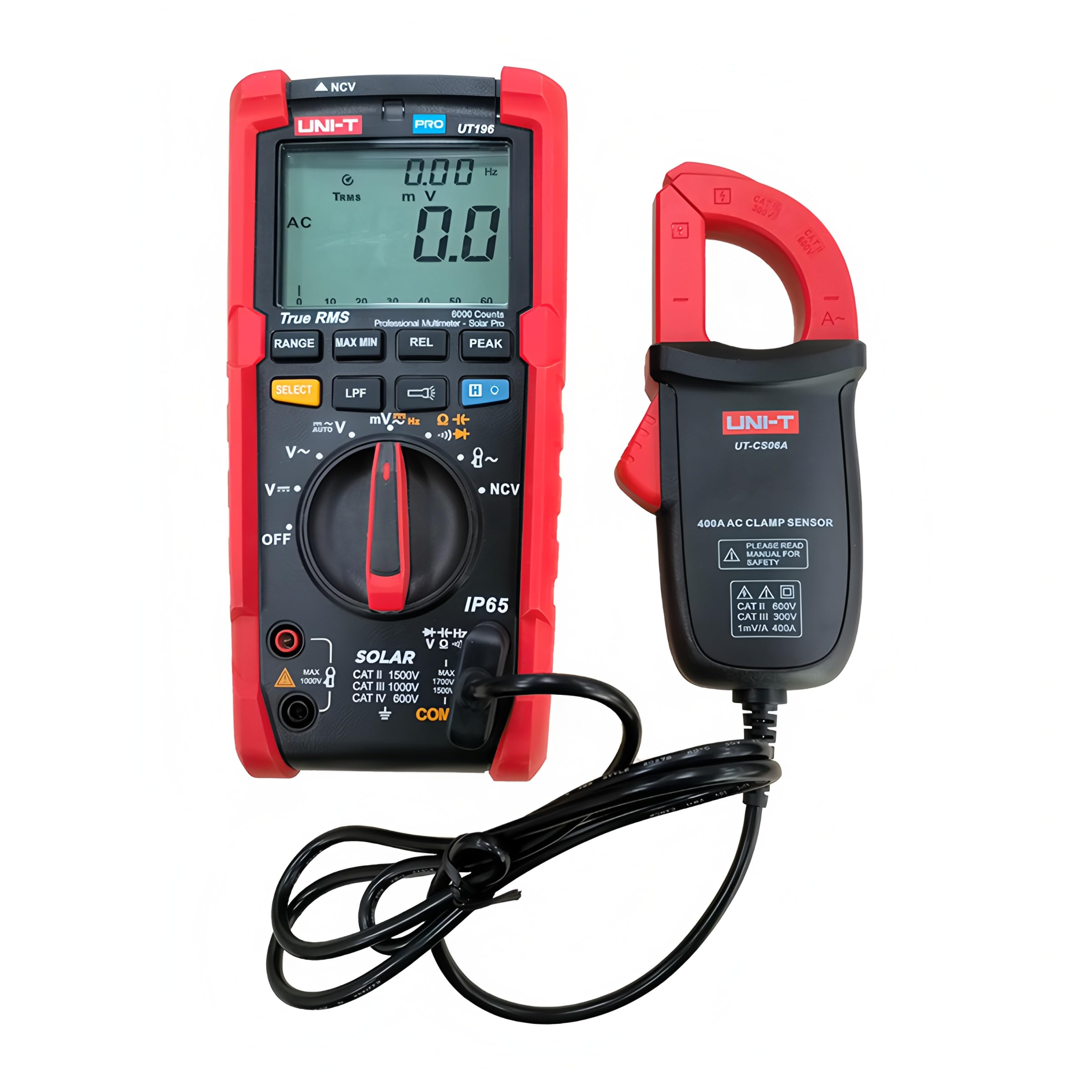 UNI-T Uni-trend UT-CS06A 400A AC Stromzangen-Sensor; Multimeter-Sensor für UT61E+ UT196 UT139C UT117C UT136B+ Option Stromzange