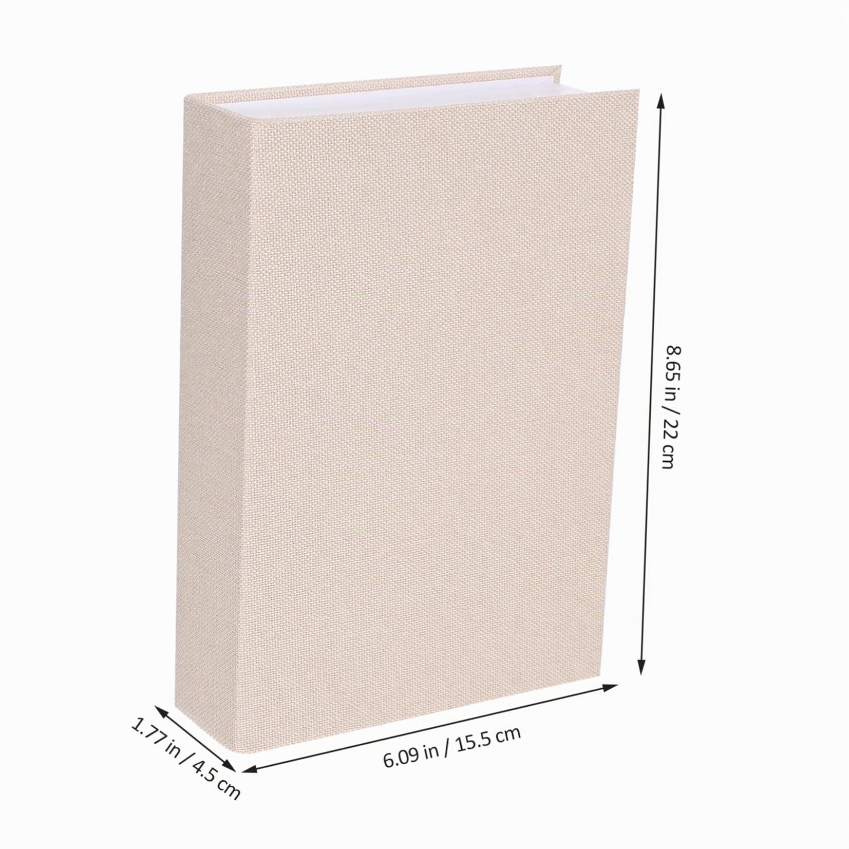 DECHOUS Set 3 Libri Finti Decorativi di Lino Funzione Scatola Portaoggetti per Decorazione Casa, Ufficio e Libreria Elegante