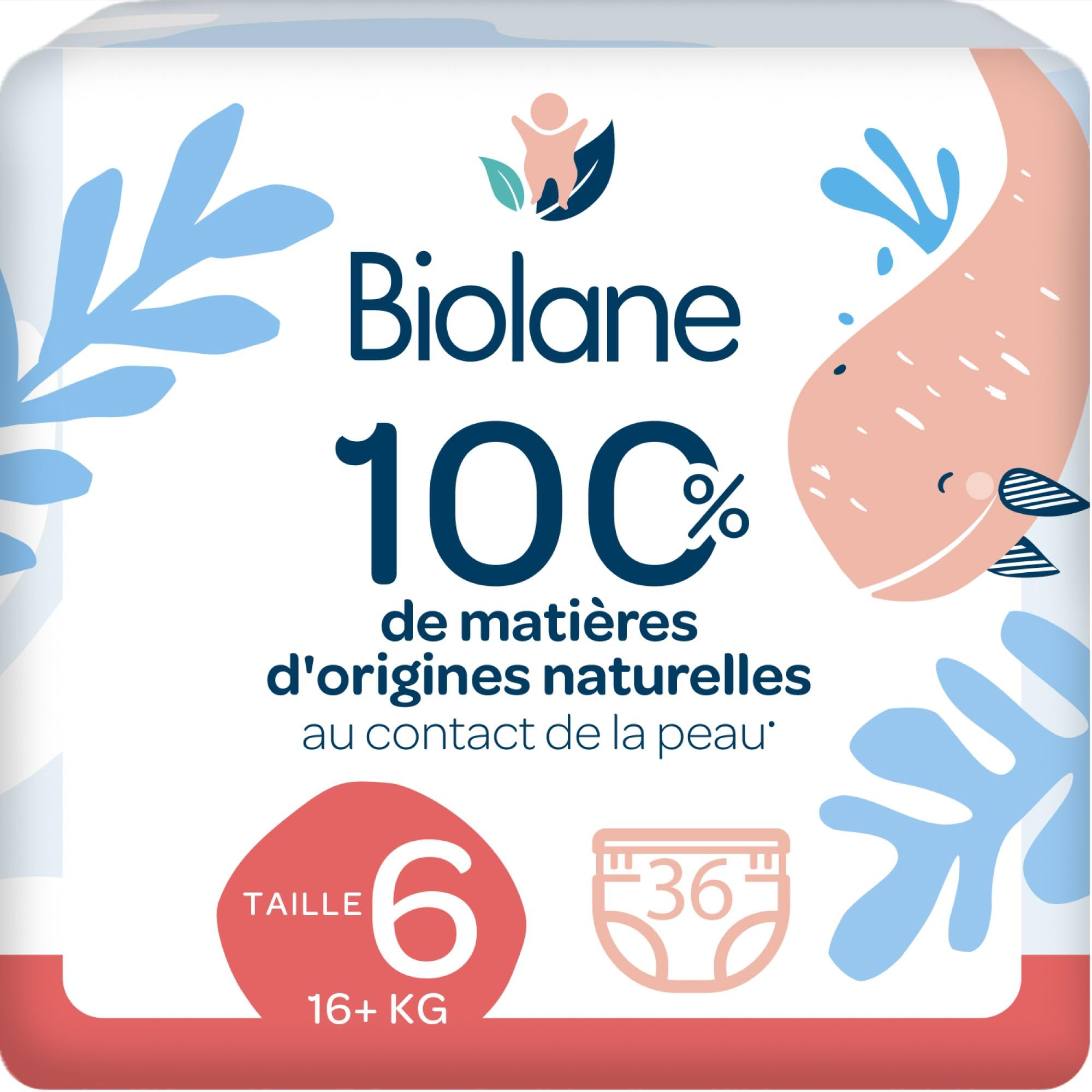Biolane Natural Panties 36 Panties Size 6 (+16 kg)