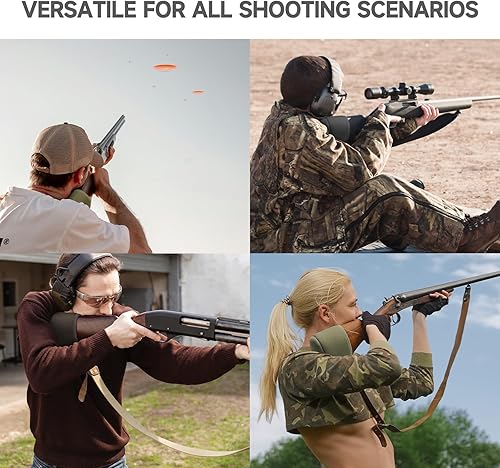 Vista 9 de Feyachi Recoil Pad for Shotgun - Gel Filled Slip On Recoil Pads Shock Absorbing Trap Shooting Accessories Non-Slip Rifle Buttstock Pad for Hunting