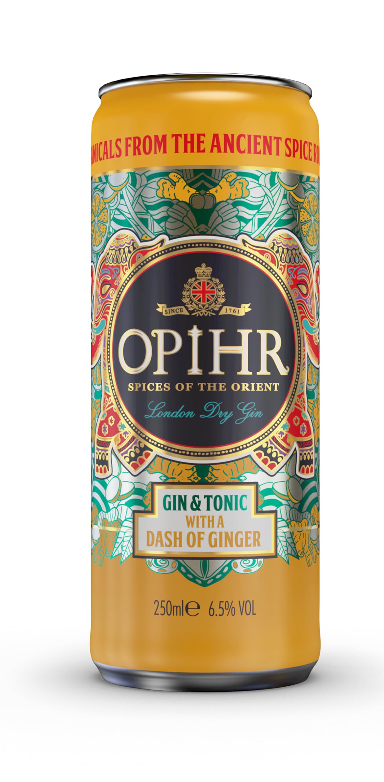 Opihr I Gin & Tonic mit Ingwer I Erfrischend fertig gemixt I 10% Vol. I 250 ml