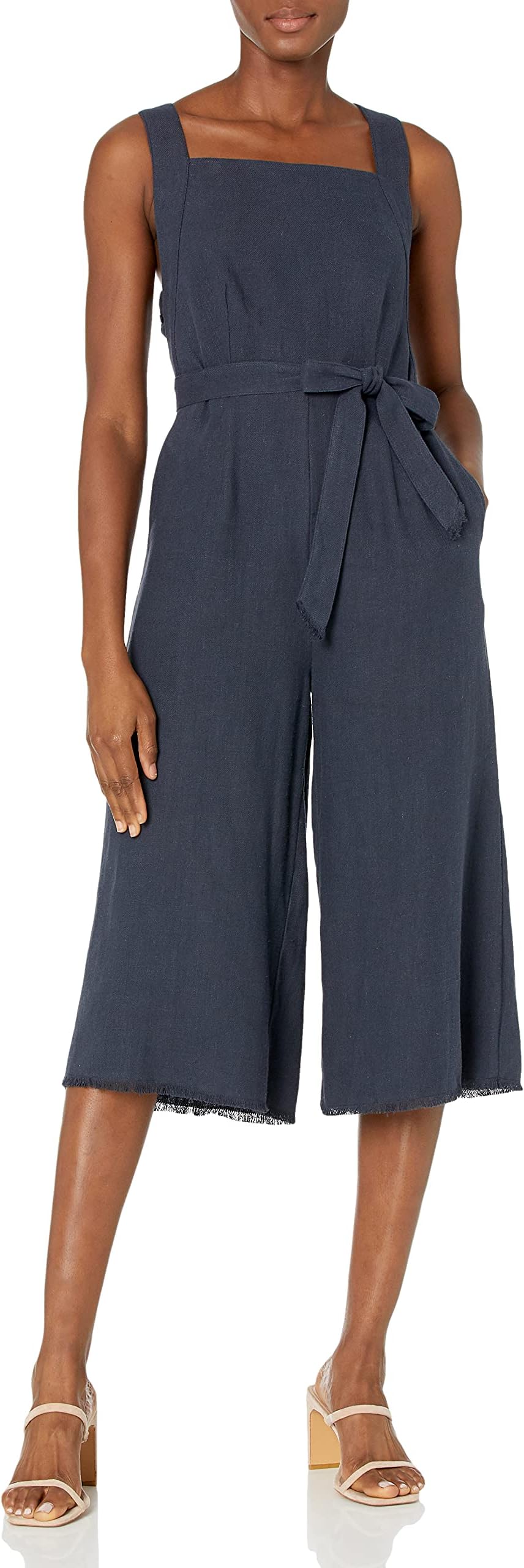 Lucca Couturewomens Mckenna Cross Strap Wide Leg Jumpsuit Casual Dress