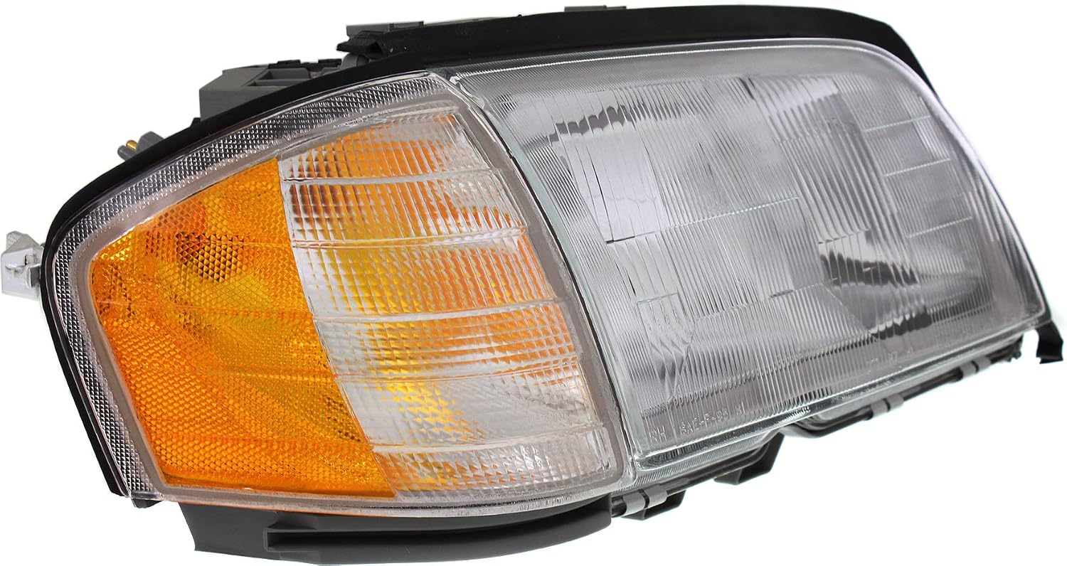 Compatible with 97-00 Benz C-Class Front Halogen Headlight Headlamp Head Light Lamp with Bulb Right Passenger Side