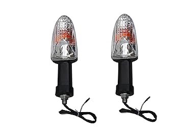 ANMOL ENTERPRISES Blinker Indicator Assly. Compatible for TVS Apache RTR (White) (Set of 2)