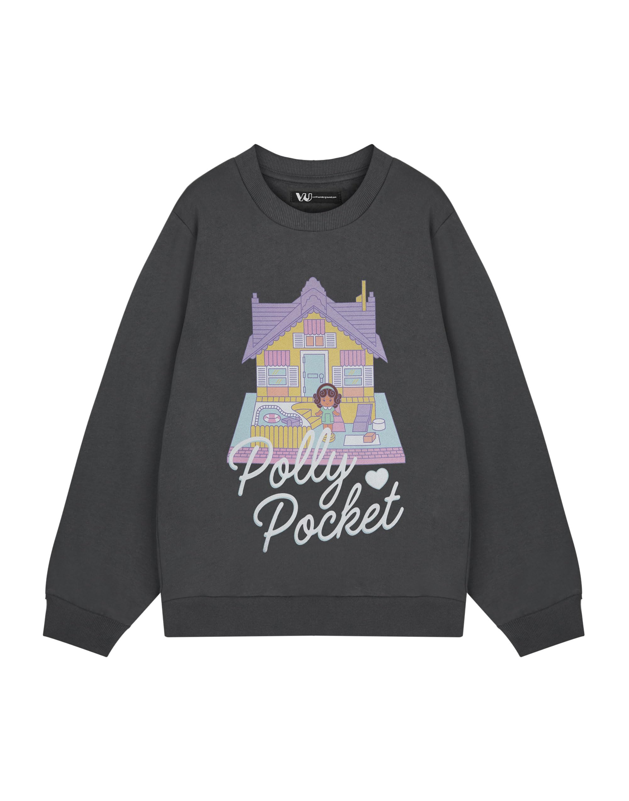 Polly Pocket Women's Grey Long Sleeve Graphic Sweatshirt - S