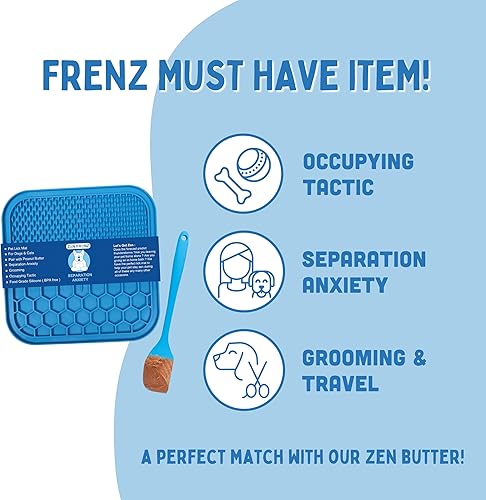 Miniatura 4 de Alfombrilla prémium para lamer perros y gatos con ventosas y espátula esparcidora para separar mascotas, alivio de la ansiedad, alimentador lento,