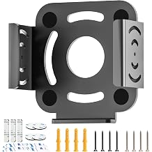 nymus Mount for Mac mini M4/M4 Pro 2024, Under Desk or Wall Mount Compatible with Mac Studio, Black Metal Holder with Anti-Scratch Pad, Mac mini Accessories