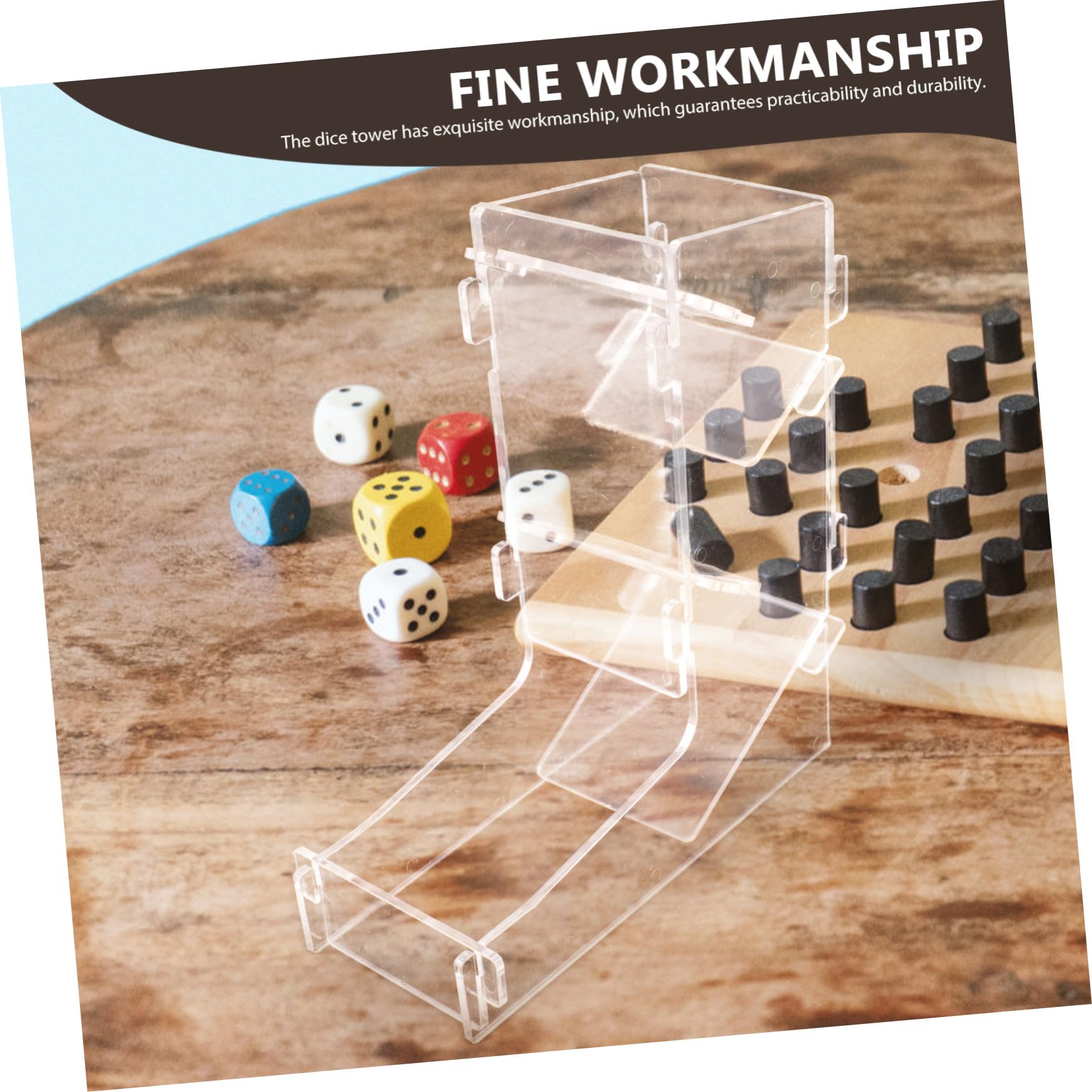 Tour à Dés Transparente en Acrylique pour Jeux de Dés, Accessoire