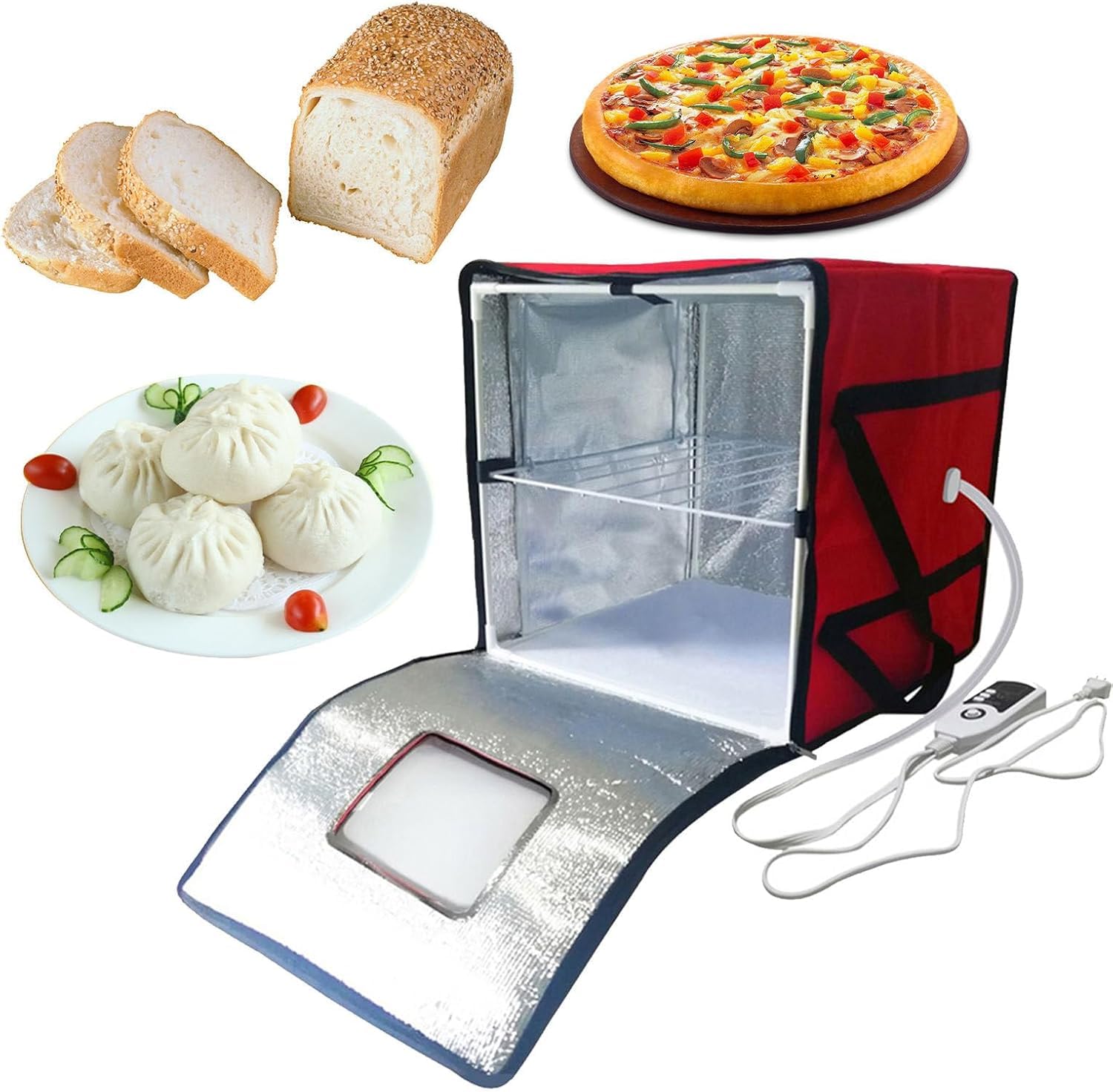 Sauerteig-Gärbox mit Temperaturregelung und innenliegender Ablage für Brotherstellung und Joghurtgärung