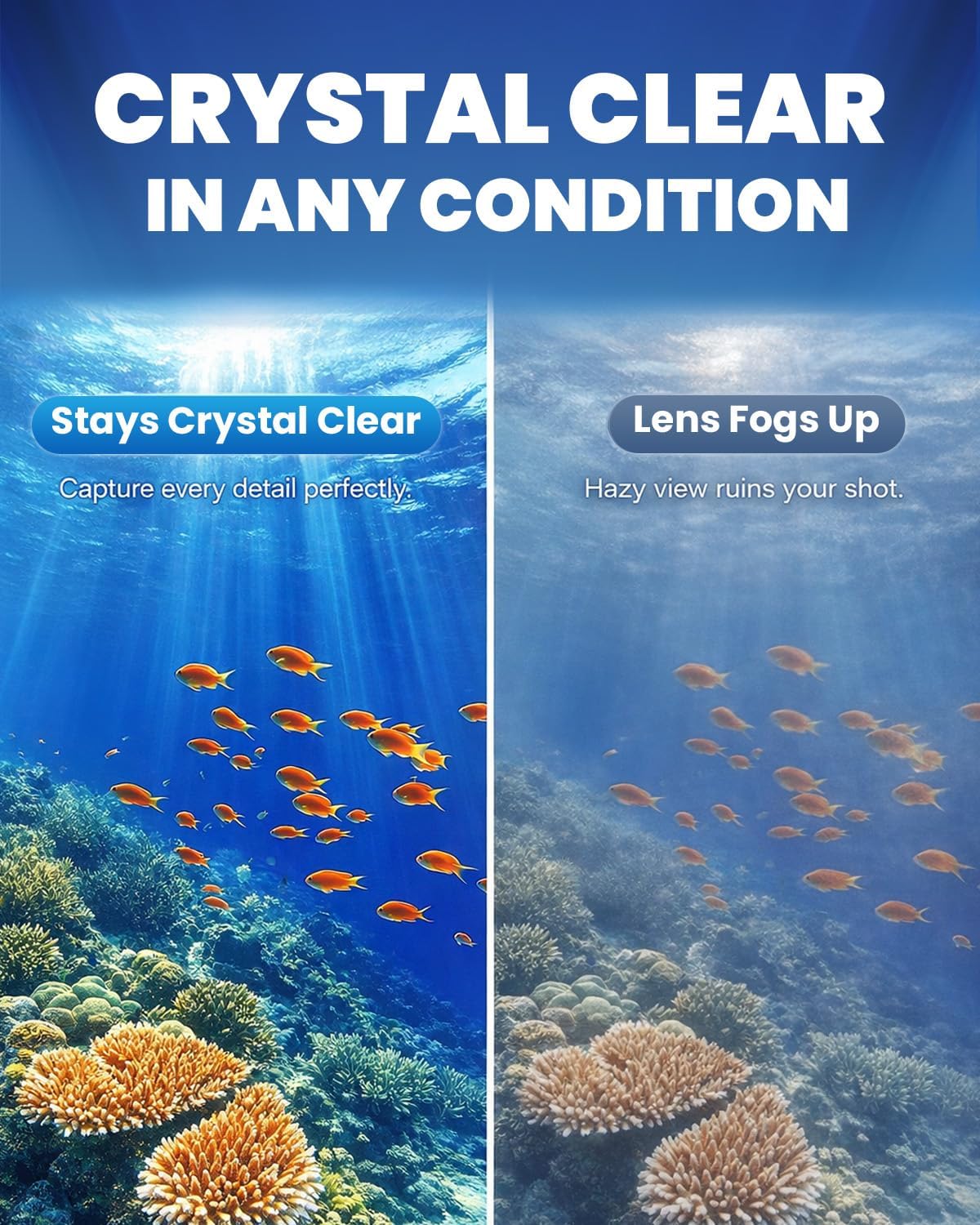 Waterproof Case for DJI Osmo Action 6, 60M Underwater Housing with Tempered Glass Lens for Snorkeling Surfing Diving