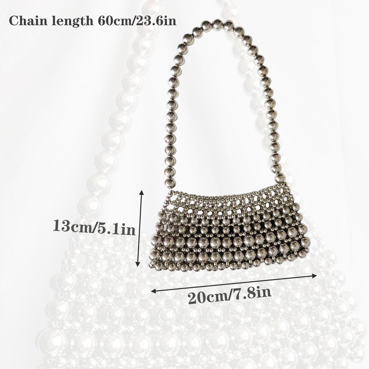 Pure handmade beaded weaving bags pearl bags dopamine style ladies crossbody clutch for mother