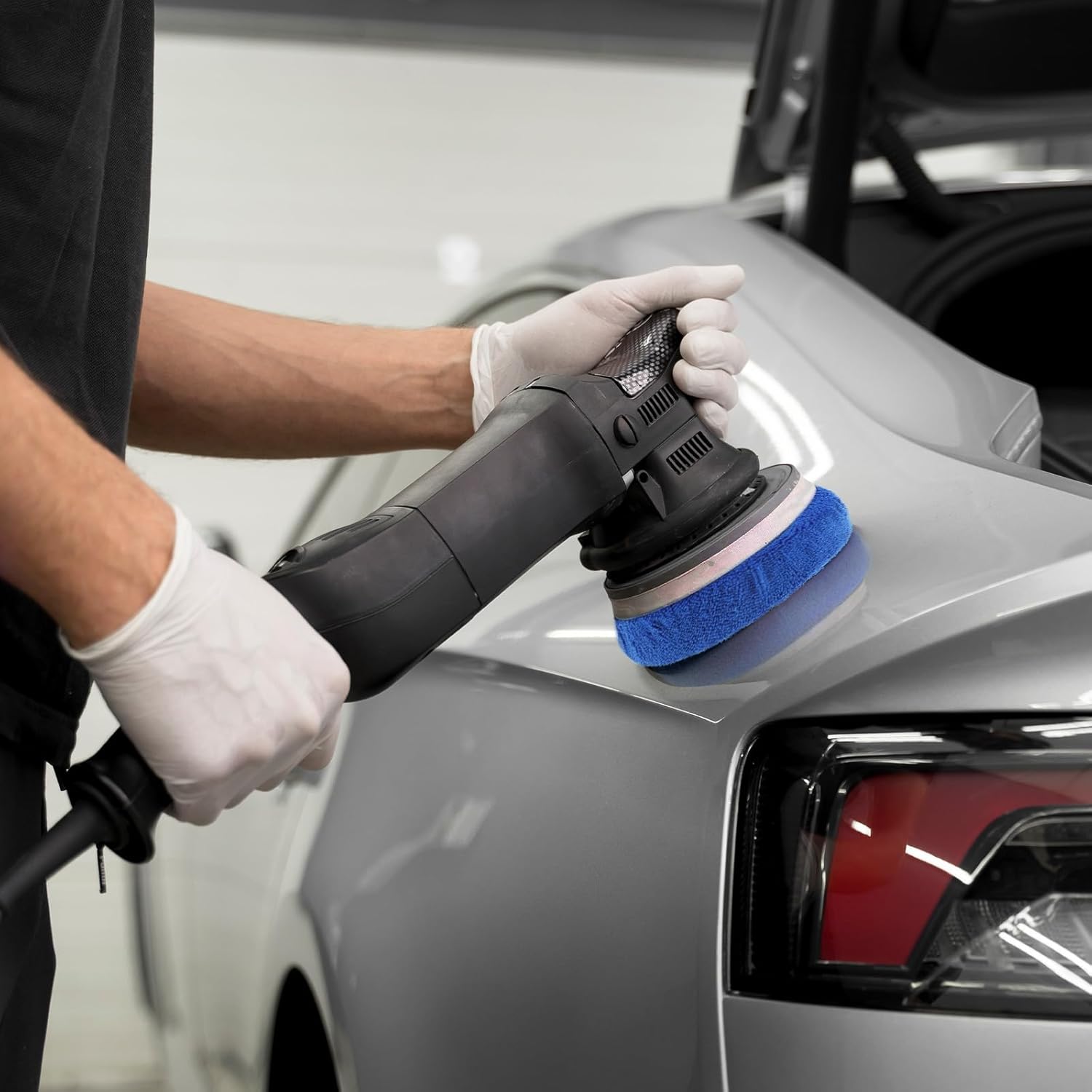 8 PCS Car Buffing Pads 5-6 Inch Car Polishing Pad Bonnet, 4 Colors Orbital Buffer Pads Microfiber Polish Pad Cars Buffer Polisher Waxing Covers Kit for Vehicle Automobile Glass Cleaning and Polish - Image 5