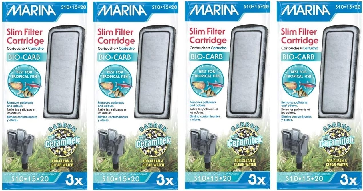 Marina Slim Filter Carbon Plus Ceramic Cartridge (12-Count)