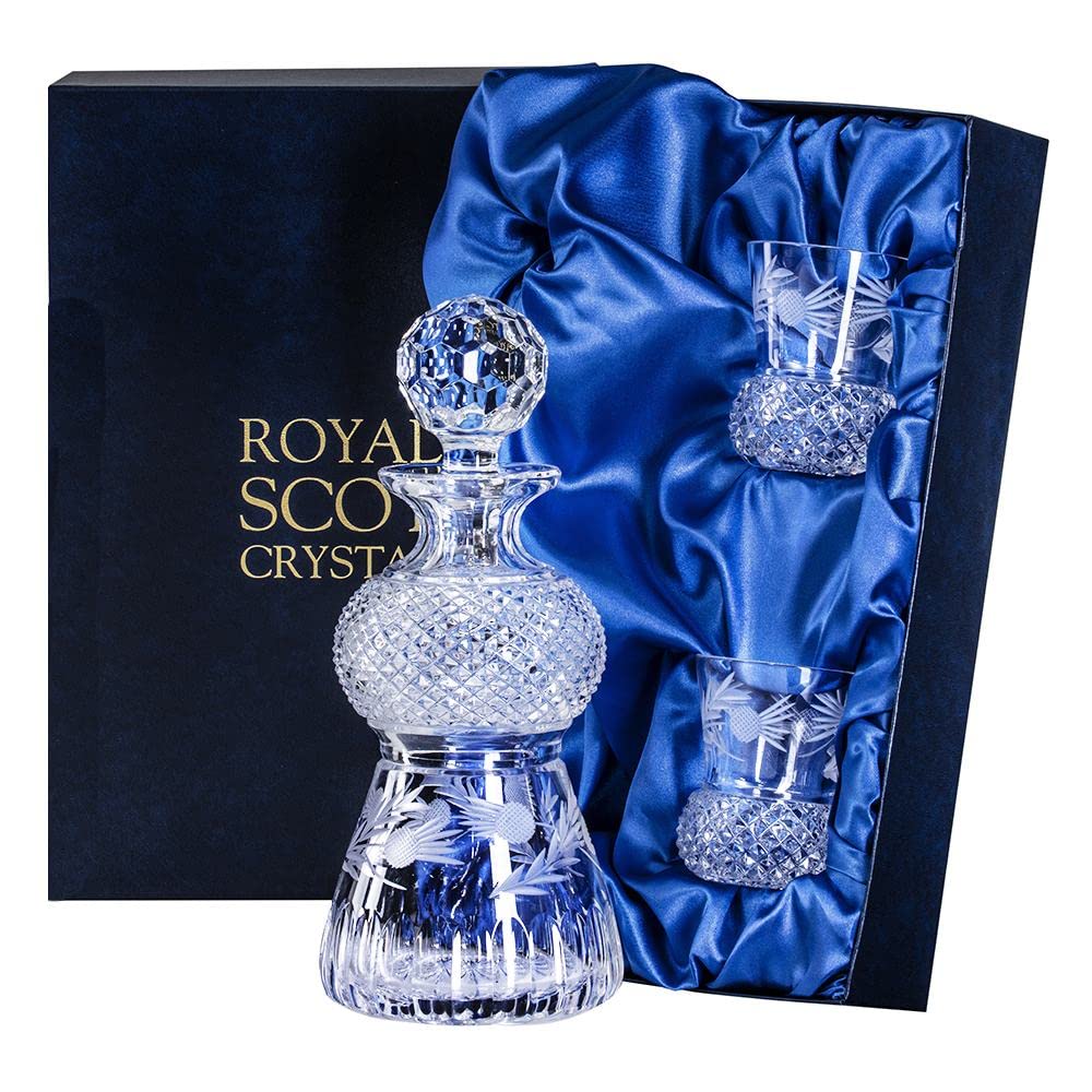 Flower of Scotland Thistle Whisky Set (Thistle Shape) - (Presentation Boxed)