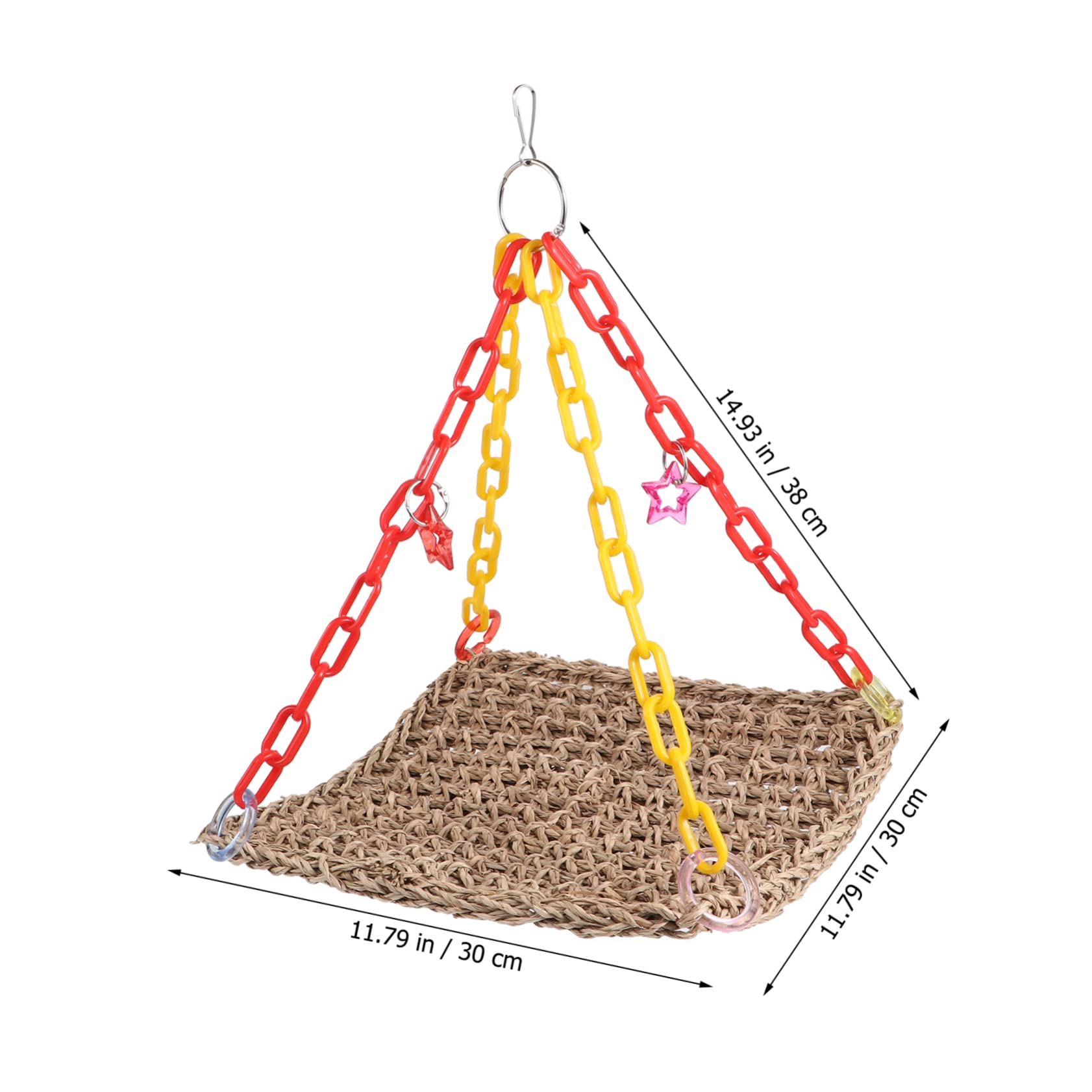 Happyyami Pet Parrot Chewing Toy Handgefertigter Vogelspielzeug-hängeschaukel Aus Stressabbau Und Spielspaß Für Wellensittiche Und Nymphensittiche Jedem Käfig
