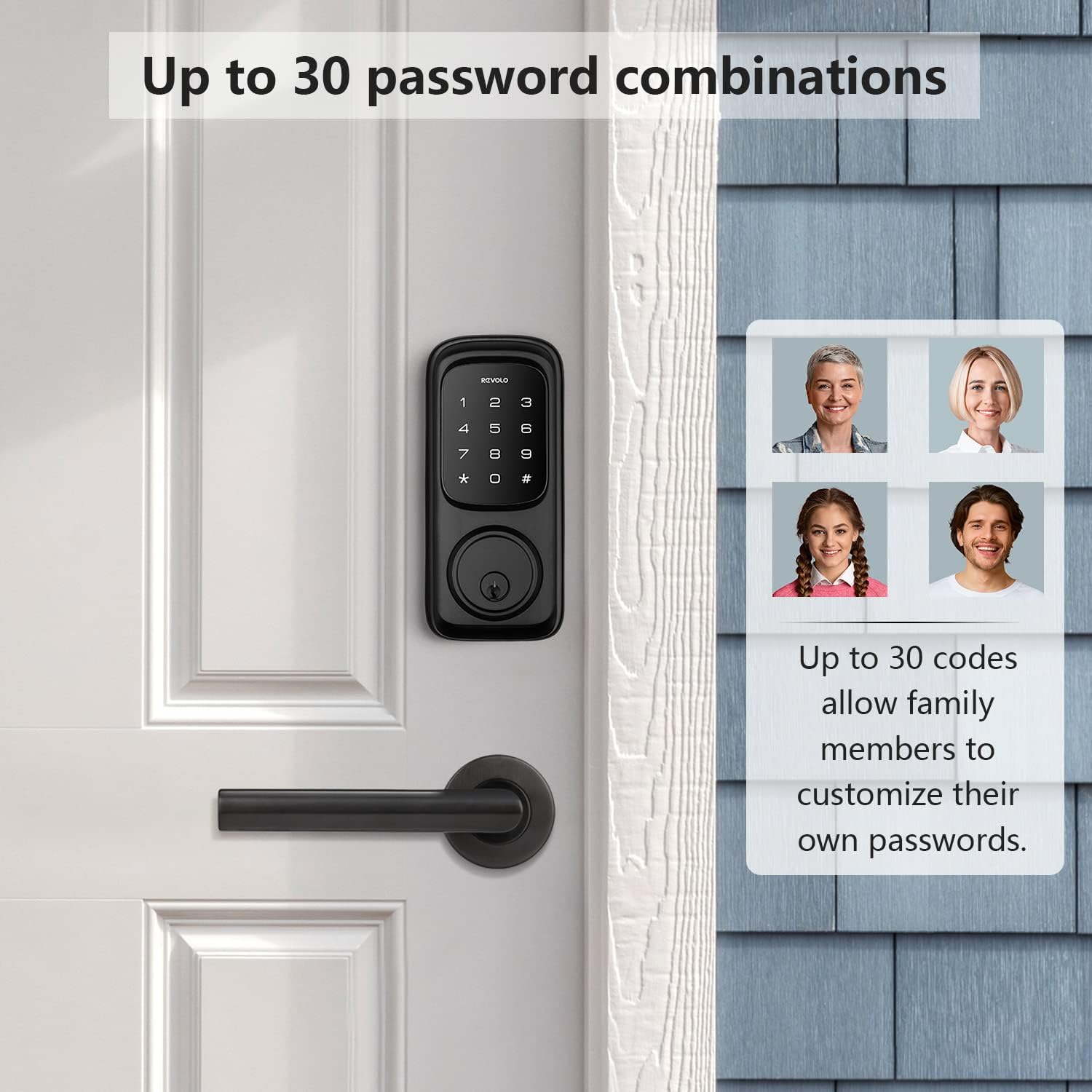 Image showing up to 30 password combinations for family members