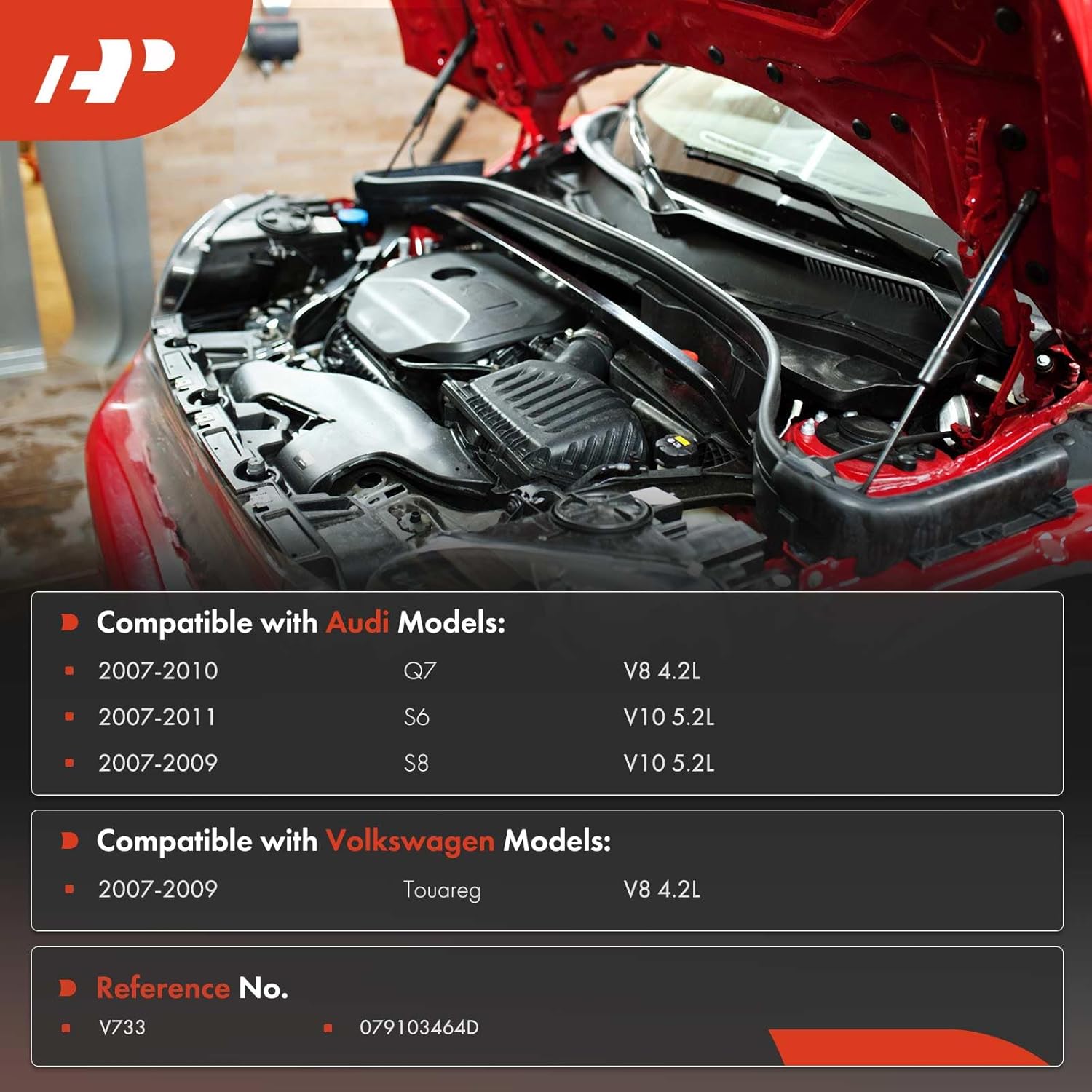 A-Premium Engine Crankcase Vent Valve Oil Separator Compatible with Audi Q7 2007-2010 4.2L, S6 2007-2011, S8 2007-2009 & Volkswagen Touareg 2007-2009 5.2L