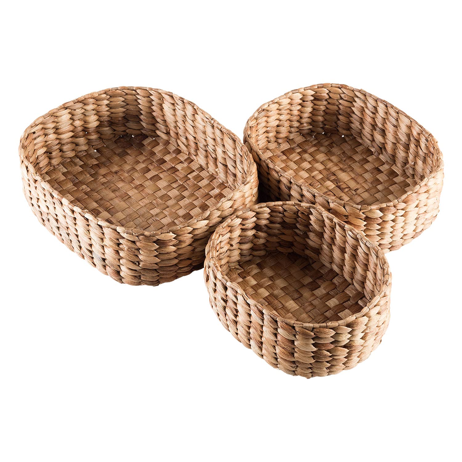 Omino - Cesta de almacenamiento (tamaño grande), diseño de jacinto de agua natural
