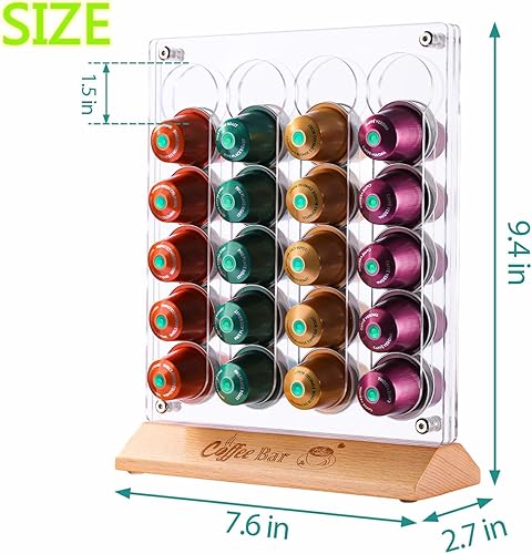 Miniatura 2 de Soporte para cápsulas de café Nespresso, organizador de cajones de cápsulas de café Nespresso (transparente)