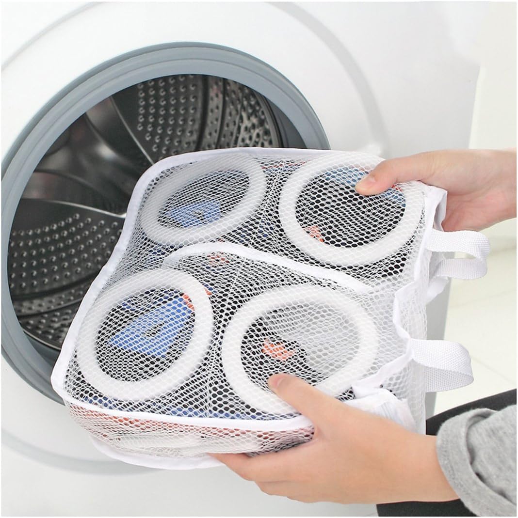 LKXHarleya Shoes Washing Storage Net Bag Washing Machine Cleaning Shakeproof Hang Dry Shoe Sack