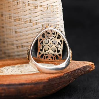 Moonstone Ring For Men, Silver Ring With Stone For Men, Stone Ring For Men, Turkish Silver Ring, White Zircon Ring Men