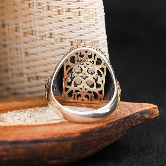 Moonstone Ring For Men, Silver Ring With Stone For Men, Stone Ring For Men, Turkish Silver Ring, White Zircon Ring Men