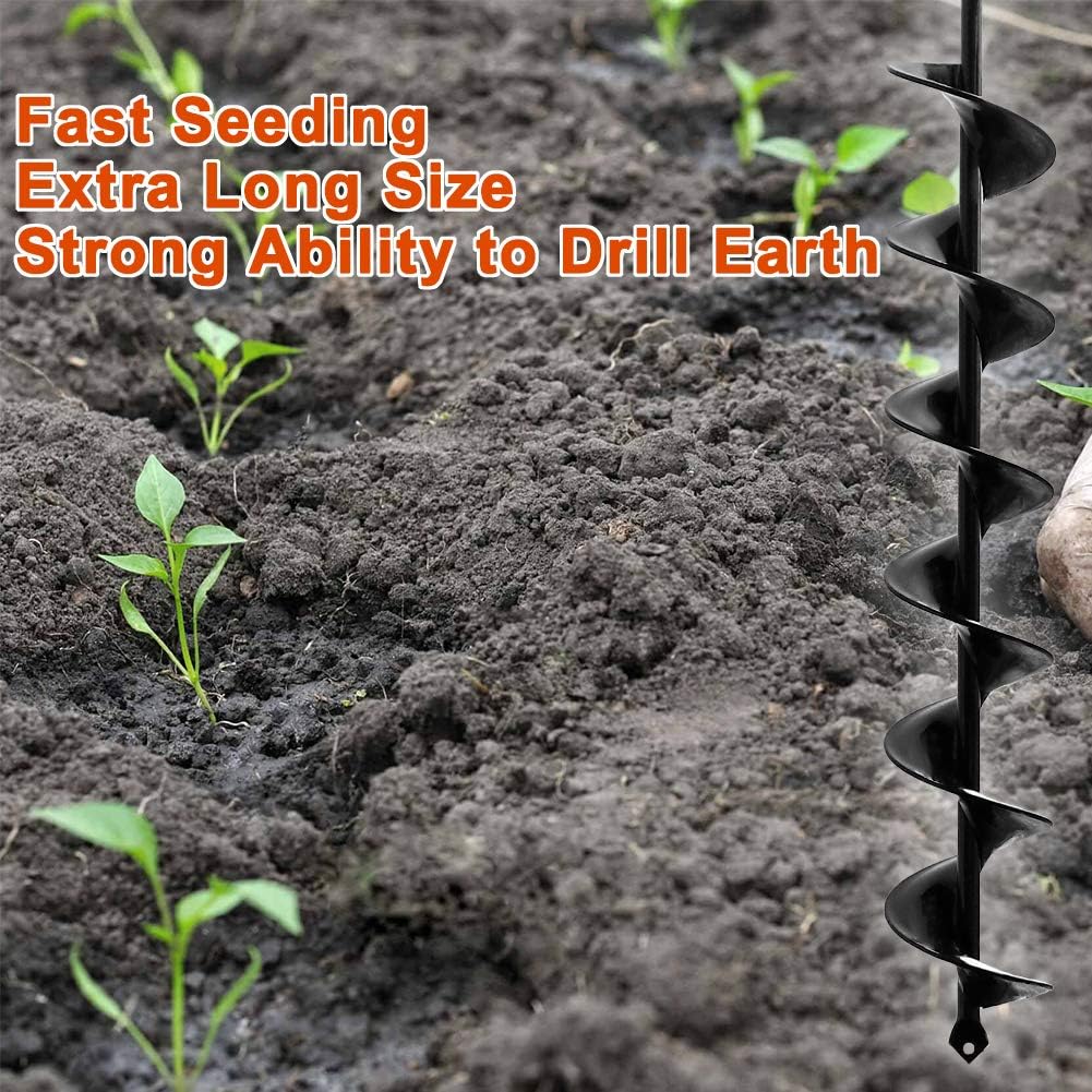 3 x 24 Inch Auger Drill Bit for Planting - Easy Planter Garden Auger - Bulb & Bedding Plant Augers - Post Hole Digger for 3/8” Hex Drive Drill : Tools & Home Improvement
