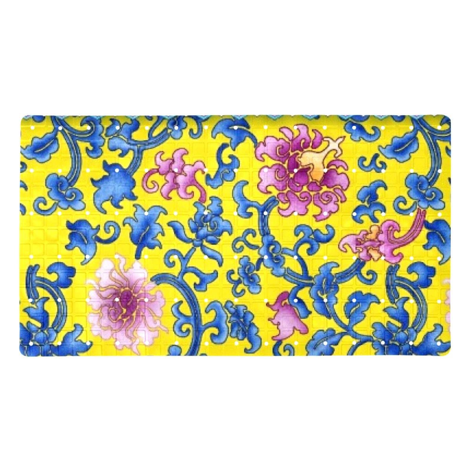 Tapis de bain antidérapant douche baignoire PVC 40x70 ventouses drainage