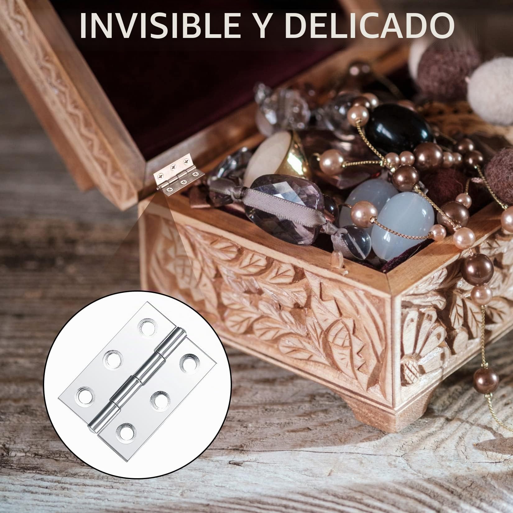 20 Piezas Bisagras Puertas Madera,Visagras Pequeñas, Bisagras de Acero Inoxidable Conectores para Gabinete Armario Puertas Ventanas