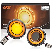 1157 Front Motorcycle LED Turn Signals Light 2 Inch Bullet Smoked Lens Compatible for Harley Davidson Touring Dyna Softail Sportster Street Glide Road Glide Iron 883 Road King