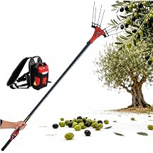 Olive Harvesting Machine, Electric Olive Shaker with 6 Vibration Levels, LED Display Handle, 10m Cable and Telescopic Pole for Efficient Work in Groves and Orchards 250W-withBattery