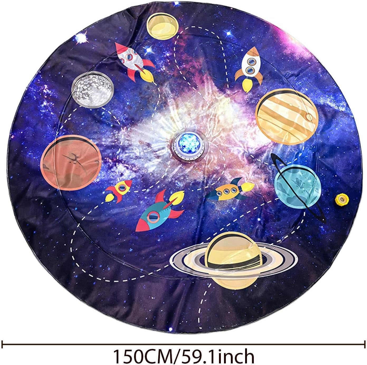 Kids Sprinkler | Pool Spray Pad Space Theme | Kids Sprinkler Toy | for Ages 3+ Outdoor Garden Patio Lawn Backyard Beach Park Pool