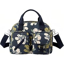 Women's Durable Nylon Floral Crossbody Bag Fashion Handbag Shoulder Tote Bags