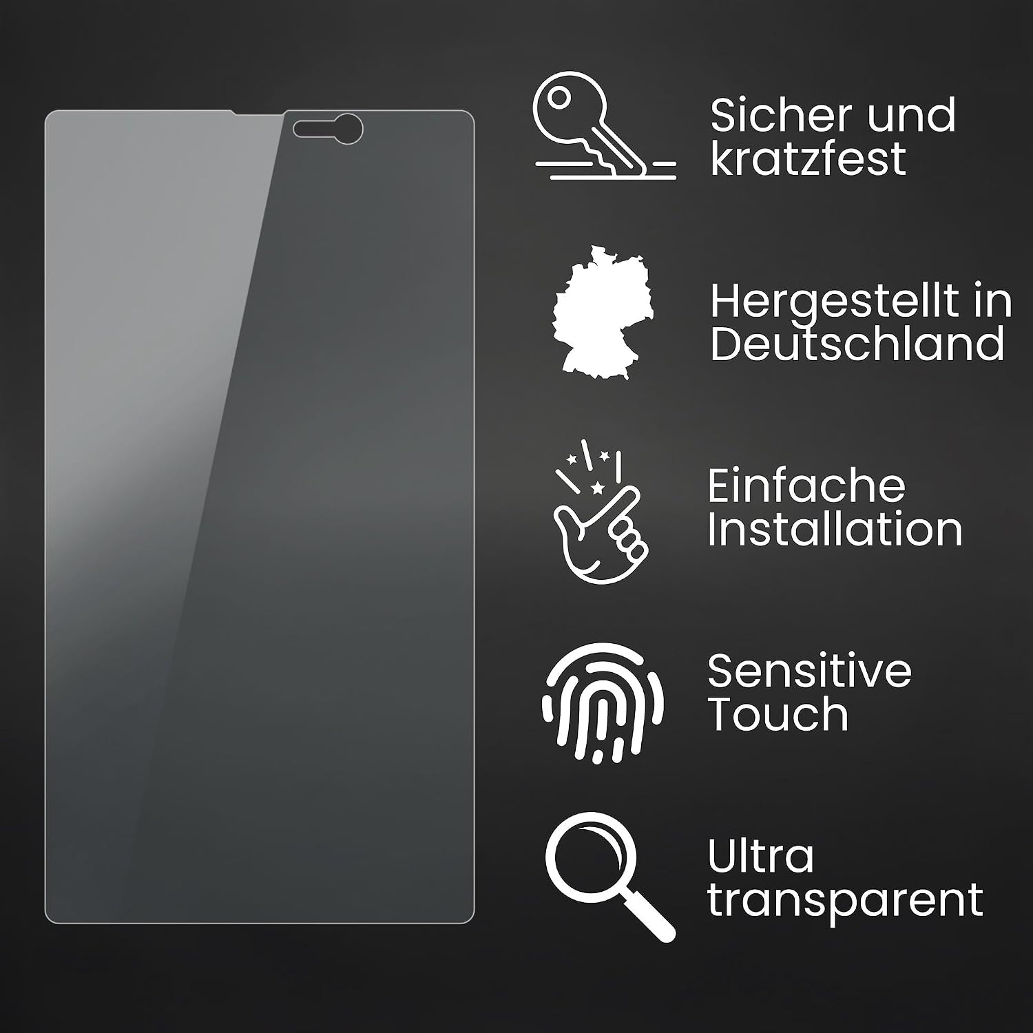 Bruni Screen Protector compatible with Nokia Lumia 820 Protector Film, crystal clear Protective Film (2X)