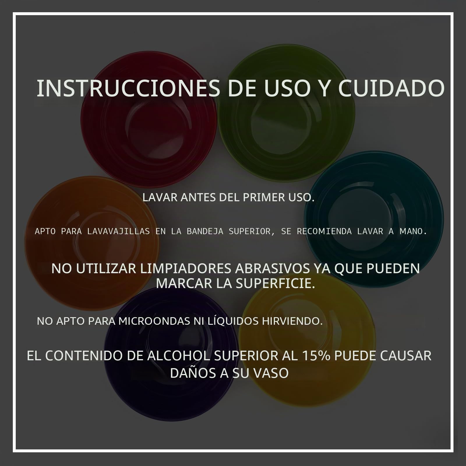Set de cuencos de melamina Yalin, 15,2 cm, 100 % melamina, tazones para cereales, tazones para sopa/ensalada, 800 ml, 6 piezas en 6 colores diferentes, a prueba de roturas y apto para lavavajillas