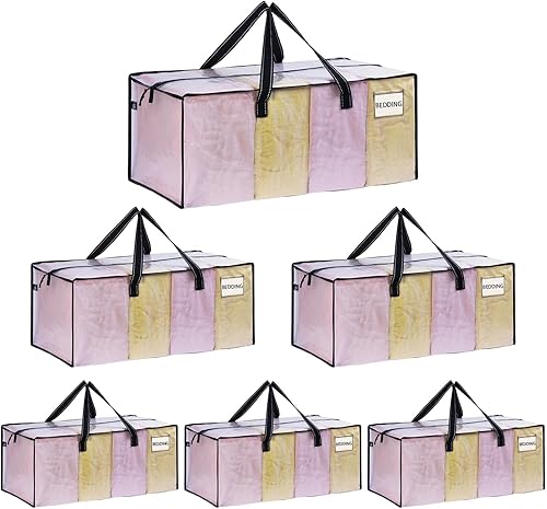 Vista 15 de VENO Paquete de 6 bolsas de mudanza extra grandes para mudanza universitaria, bolsas de almacenamiento resistentes, cajas de embalaje y suministros