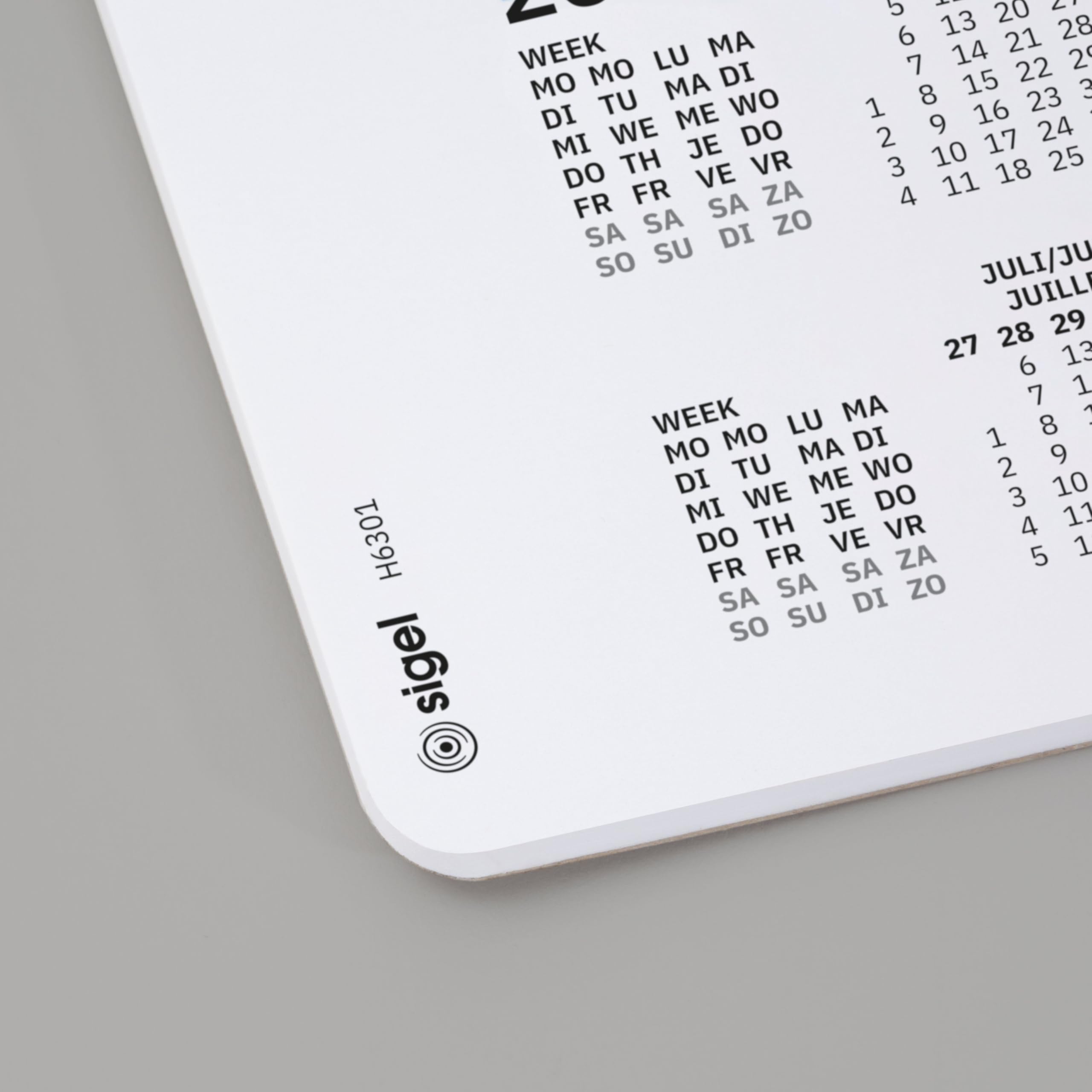 SIGEL H6301 Sottomano di carta puntinato bianco A2 30 fogli FSC 5 pezzi