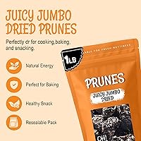 Vista 3 de Oh Nuts - Ciruelas secas sin hueso 1 libra - Frutas secas Jumbo Sin azúcar añadido Bocados de frutas deshidratadas Empaquetado en bolsa