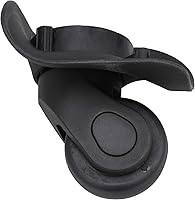 Vista 3 de RDEXP Juego de 2 ruedas negras de 1.92 pulgadas de diámetro para equipaje izquierdo y derecho con tornillos, pieza de repuesto